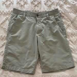 Under Armour  Khaki Flat Front Heatgear Golf Shorts